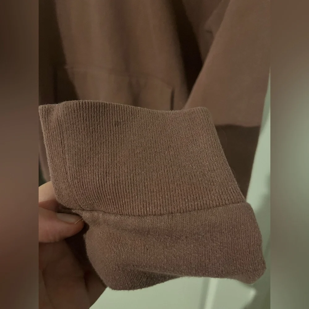 Victorias Secret Pink Medium Rose Pink Hoodie Sweatshirt Glitter Font Sherpa Top - Picture 14 of 16